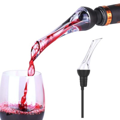 FDA & LFGB Wine accessories custom logo wine corkscrew premium gift aerating pourer wine pourer decanter